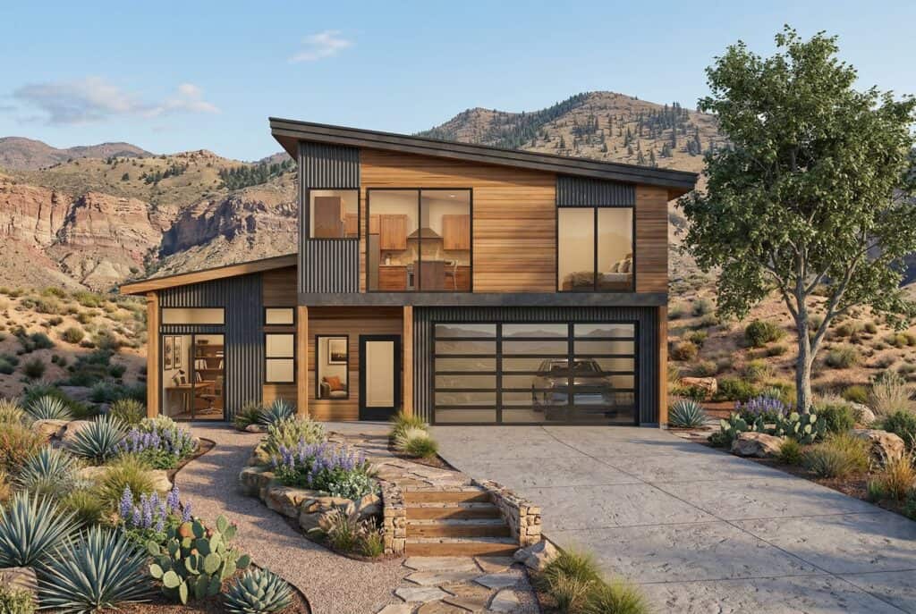 Zip Kit Homes Mesa modern prefab house with sleek design and large windows.