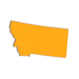 Map showing delivery locations for Zip Kit Homes in Montana state.