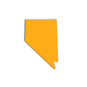 Map of Nevada highlighting delivery areas for Zip Kit Homes.