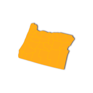 Map of Oregon showing delivery locations for Zip Kit Homes.