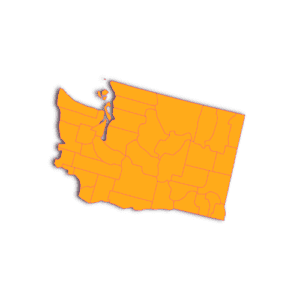 Map of Washington state showing delivery locations for Zip Kit Homes.