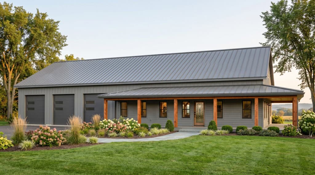 Juniper Gray Barndominium Home Kit by Zip Kit Homes