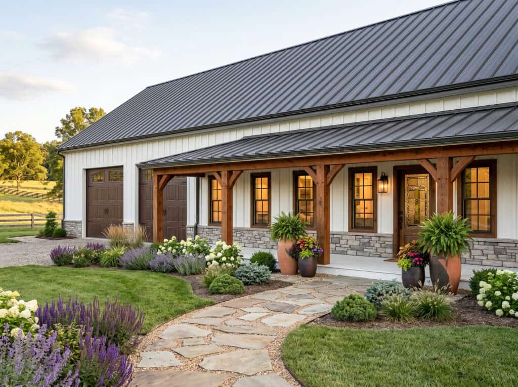 Juniper Rustic White Barndominium Home Kit by Zip Kit Homes