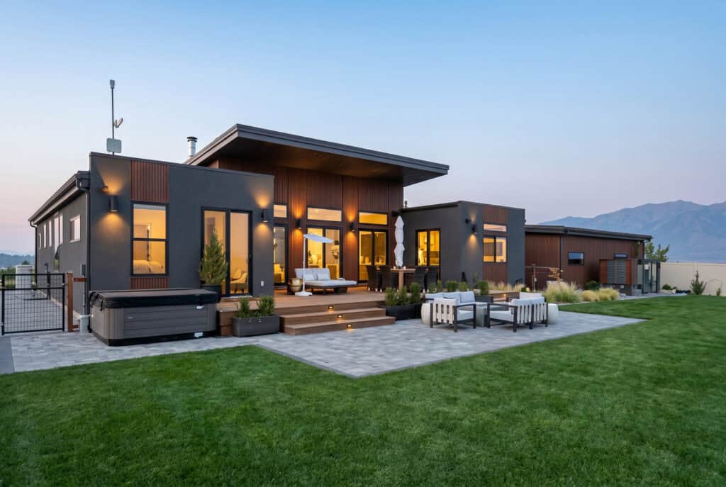 Modern Zip Kit Home with spacious outdoor living area and stylish design.