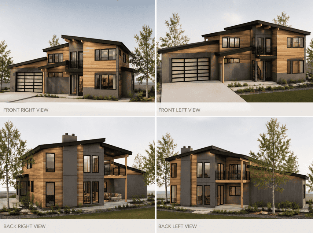 Modern prefab tiny home with sleek design and large windows, ideal for sustainable living.