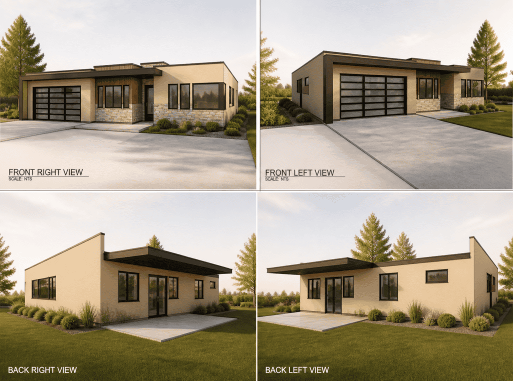 Modern prefab Zip Kit Homes with sleek design and energy-efficient features.