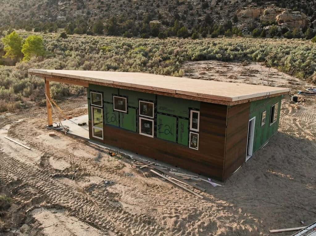 Willow panelized home kit fully assembled shell.