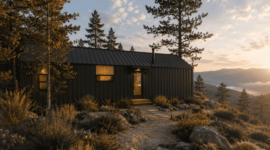 Gallatin Modular Home II Near Cliff side. Landscape Hotel and boutique hotel builder.