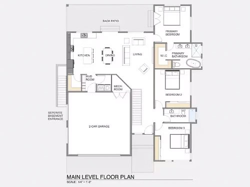 Pre-designed Zip Kit Homes residential floor plan.