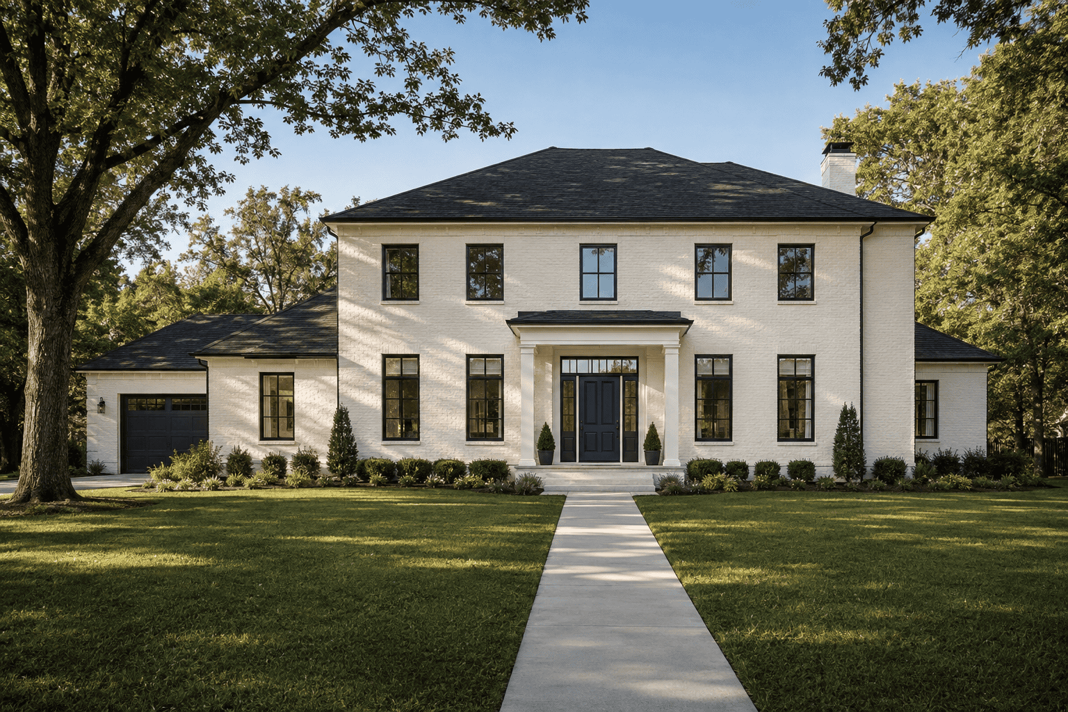 New colonial-style panelized home in Oklahoma