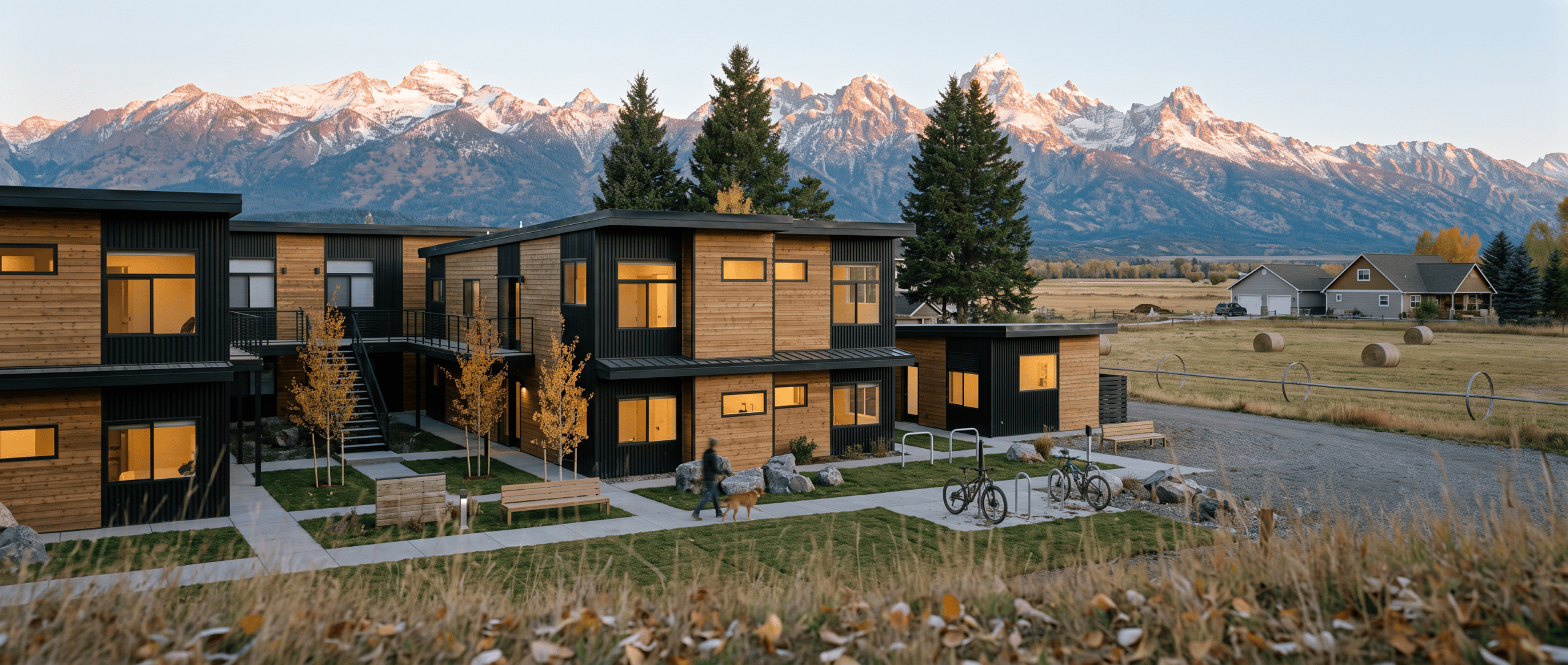 Dakota Modular apartment complex in Idaho by zip kithomes and mountain vallely prefab