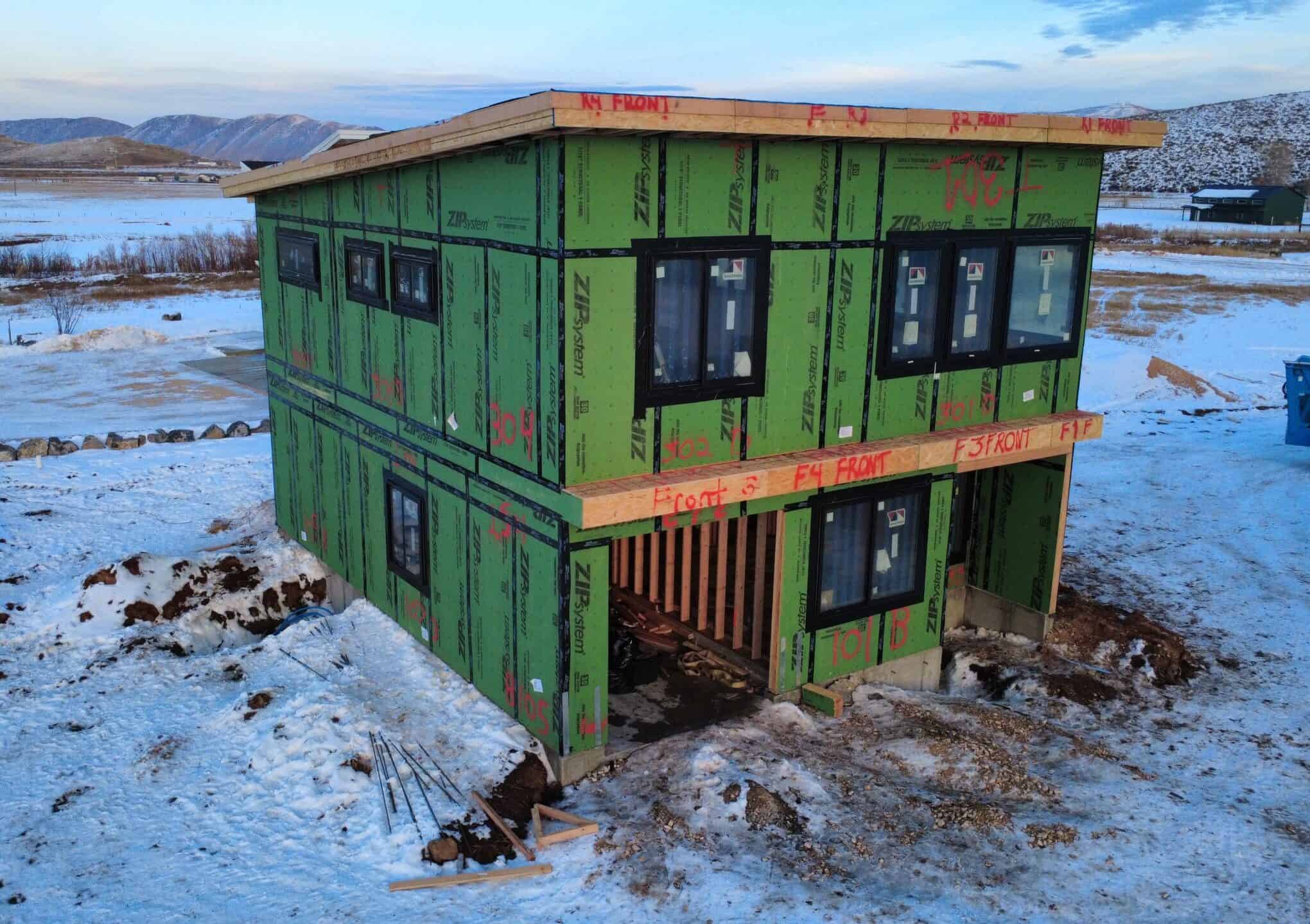 Bozeman Kit Home from Zip Kit Homes. Unfinished.